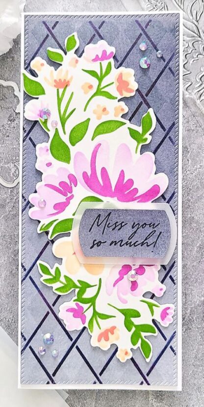 Argyle Layering stencil 4 x 9" 2 pk - Bilde 7