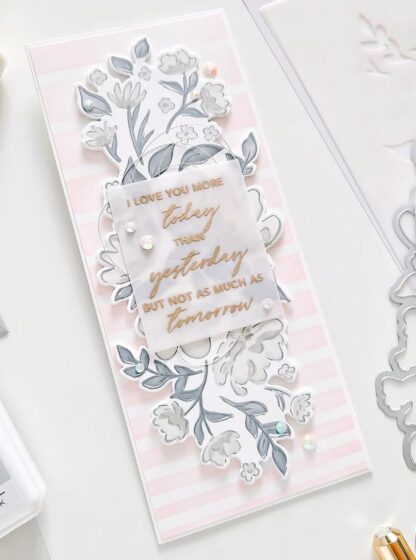 Gradiating Stripes stencil 4 x 9" - Bilde 3