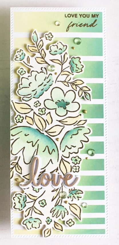 Gradiating Stripes stencil 4 x 9" - Bilde 5