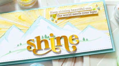 Mountainscape stencil 4 x 9", 3 pk - Bilde 2