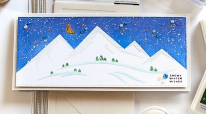 Mountainscape stencil 4 x 9", 3 pk - Bilde 3