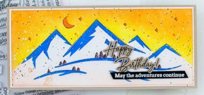 Mountainscape stencil 4 x 9", 3 pk - Bilde 4