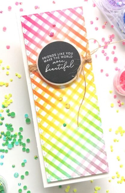 Diagonal Stripe stencil 4 x 9" - Bilde 6