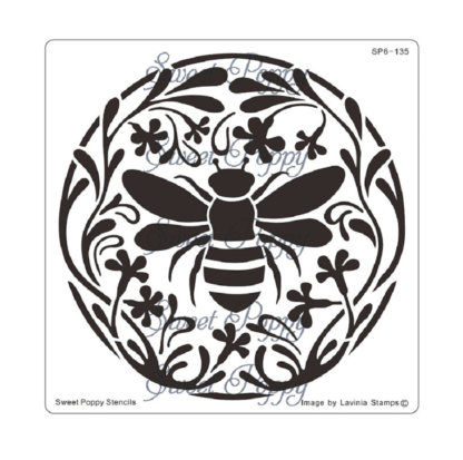 Bumblebee Circle stencil SP6-135