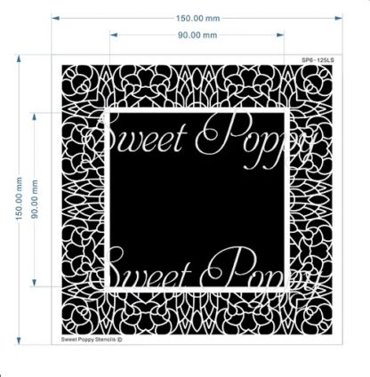 Lace Aperture Square SP6-125LS stencil
