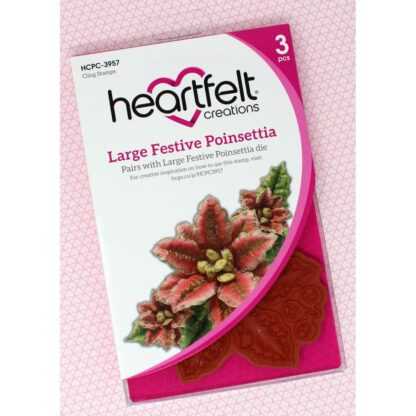 Large Festive Poinsettia stamp set - Bilde 2