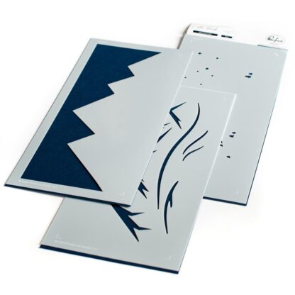 Mountainscape stencil 4 x 9", 3 pk