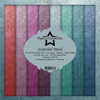 Scratched Metal paper pack 12 x 12"