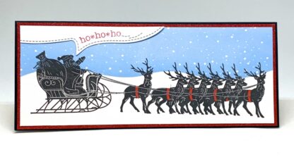 Santa with Sleigh - Slimline stempel 3236-LG - Bilde 2