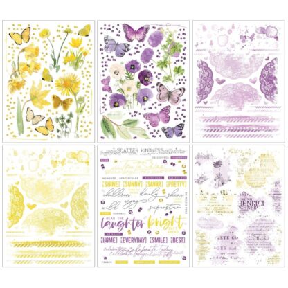 Vintage Artistry Rub-ons Butter & Lilac