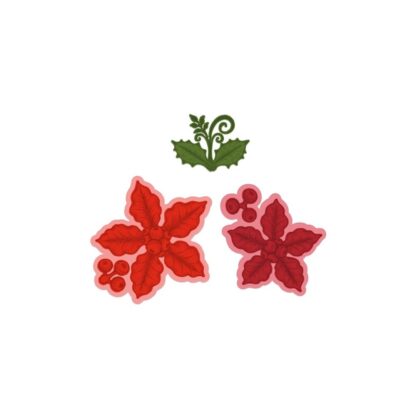 Small Festive Poinsettia die set - HCD1-7359