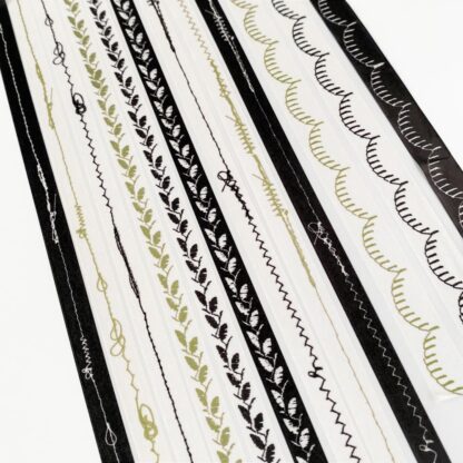 Curators Assorted stiched Washi tape 12 ruller - Bilde 3