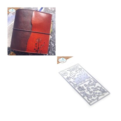 Pakke med TN-Square XL Cognac og Bubble Flowers dies pakke